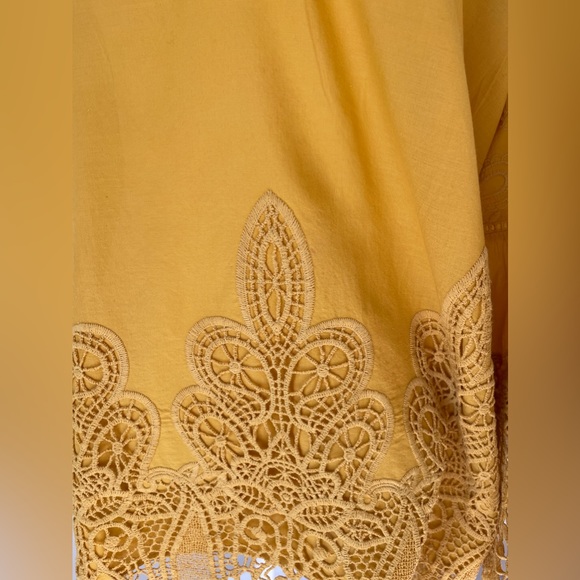 SOLD Chico's Mustard Lace Detail Blouse - Picture 9 of 10